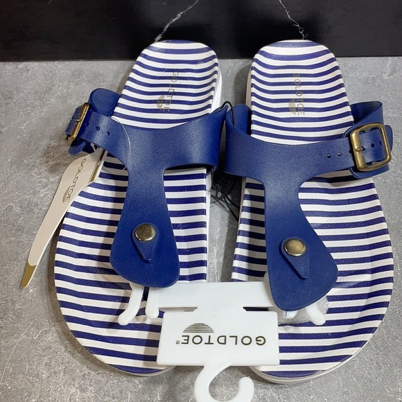 Goldtoe Helena B Flops Navy/White Size 6-7-10 - Picture 6 of 8